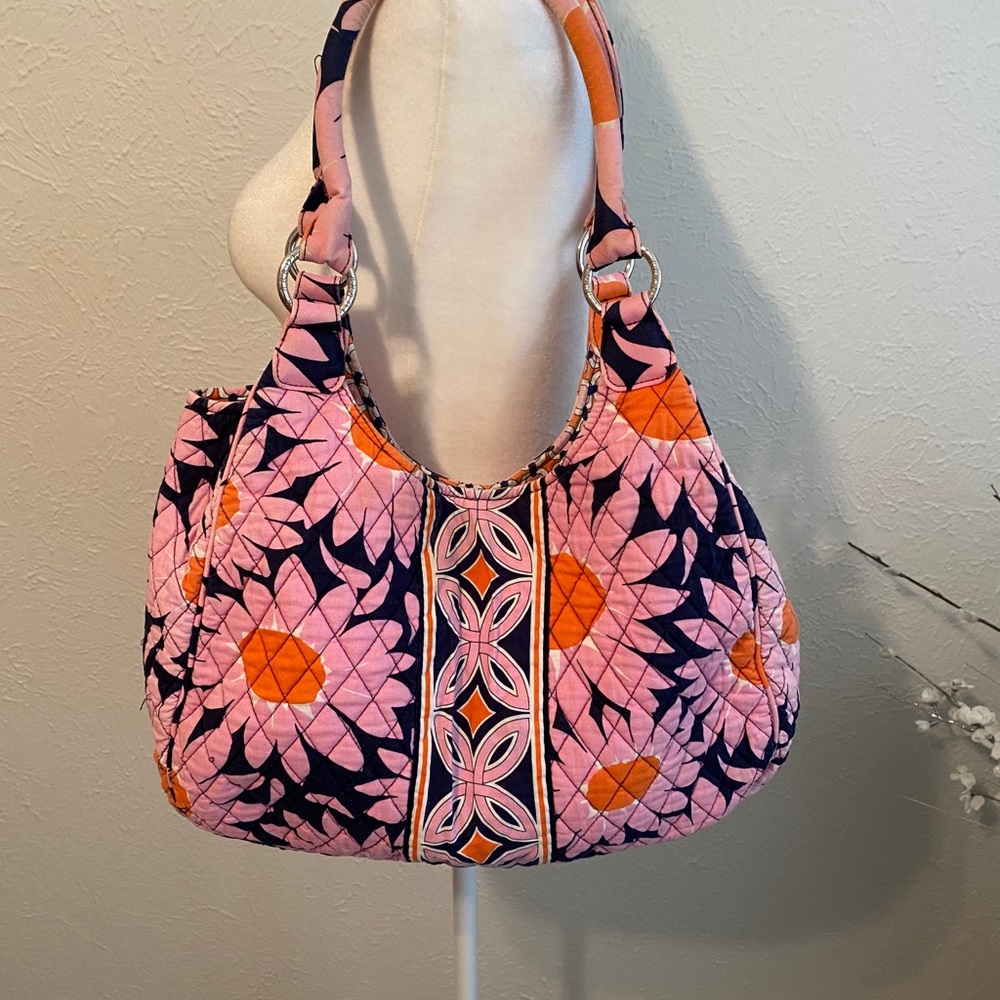 Vera Bradley pink, orange, navy hobo